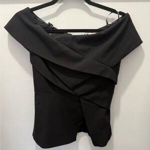 Loft Elegant Black Off-Shoulder Top - NWT